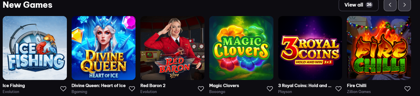 Kaleidoscope Casino Login Screen